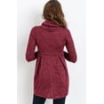 thumbnail image 4 of Solid Cowl Neck Maternity Hacci Tunic Top, 4 of 4