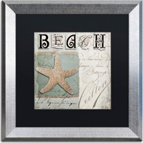 Trademark Fine Art "Beach Book II" Canvas Art by Color Bakery, Black Matte, Silver Frame