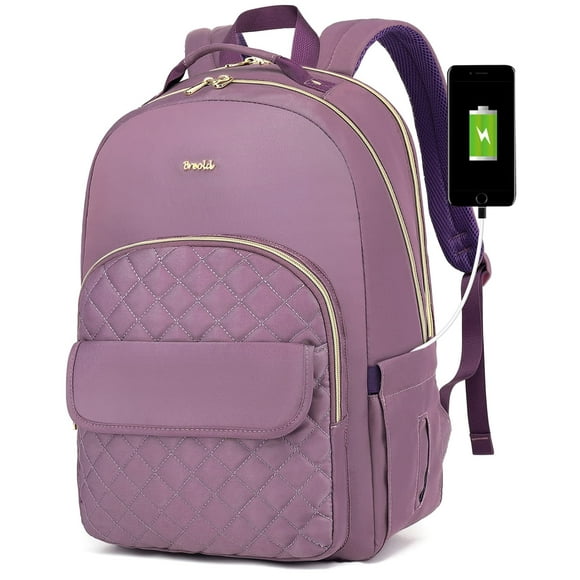 Mochila Breold para mujer, trabajo y viajes de 17,3 pulgadas con puerto USB