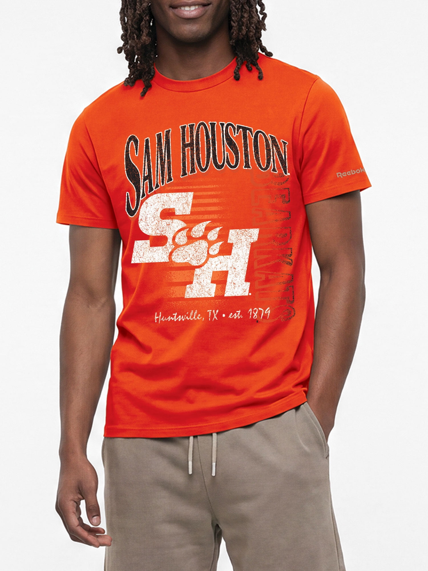 Sam Houston State Bearkats Reebok Mens Crew Neck Short Sleeve T-Shirt