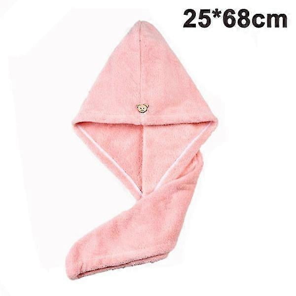 Cotton Hair Towel Wrap for Women and Men-Pink