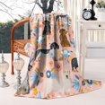 thumbnail image 4 of Dachshund and Flower Blanket,Comfortable Soft Flannel Throw Blanket,All Season,Warm Lightweight Blankets for Sofa Bed Couch Living Room Chair,50"x60"(130x150cm), 4 of 4