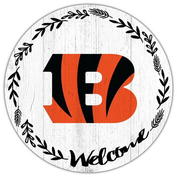 Cincinnati Bengals 12" Welcome Circle Sign