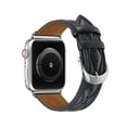 thumbnail image 2 of TECH CIRCLE Bands for Apple Watch Band 38mm 40mm 41mm Women Men Genuine Leather Replacement Bands Metal Buckle for Apple Watch SE Series 9 8 7 6 5 4 3 2 1,Black, 2 of 6