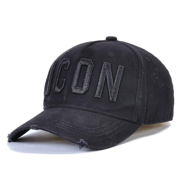 Gorra de béisbol ajustable algodón de alta calidad Icon Monogram Black