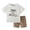 Brown, variant on Girls Outfits Animal Print T Shirt Short Sleeve Top And Pattern Print Kids 3 12 Years Set Clothes