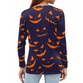 thumbnail image 4 of MVRLSH Womens Tops Blouse Casual Multi Style Graphic Printed Long Short Sleeve V Neck Daily Wear Loose Fit Blouses Navy - L, 4 of 5