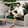 thumbnail image 6 of PUKNLY Outdoor Loveseat Cushion Set, 48 x 29in, Waterproof Patio Loveseat Cushion, Fade Resistant, Cushion Set for Couch, Bench, and Swing, 6 of 6