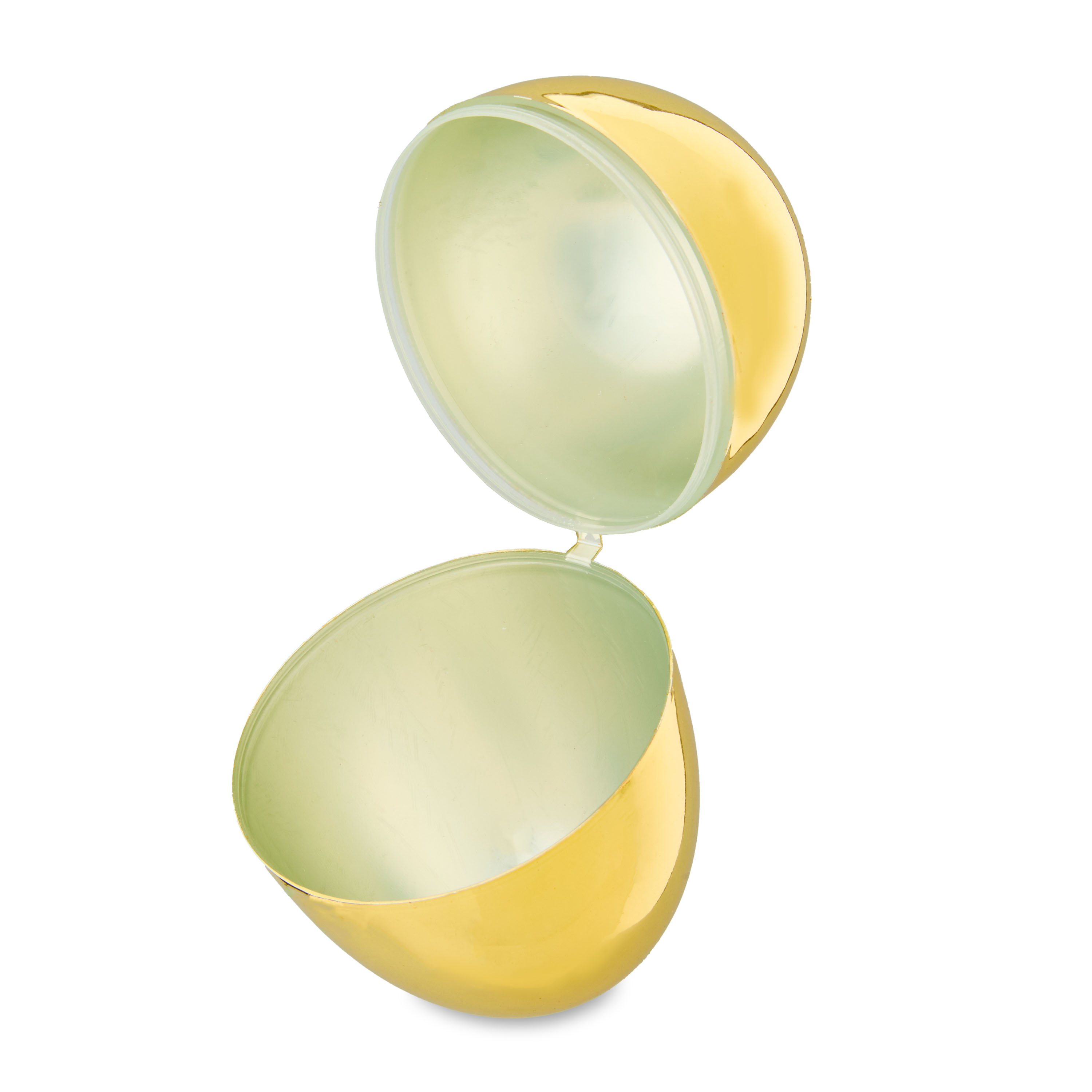 Way To Celebrate Fillable Easter Eggs, Metallic Gold, 4 in, 4 Count