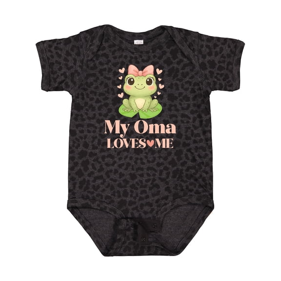 Inktastic My Oma Loves Me Grandchild Frog Girls Baby Bodysuit
