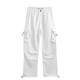 thumbnail image 4 of Pantalones largos para hombre, lisos, informales, con cordón, cintura elástica y bolsillo, pantalones deportivos cargo de poliéster., 4 of 5
