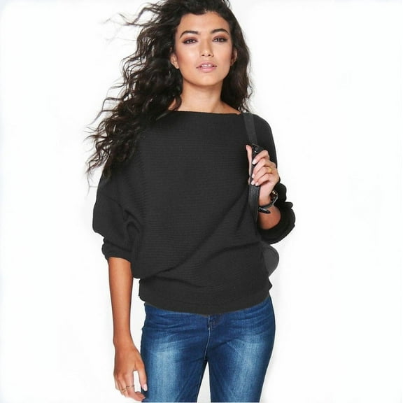 Women's New Fashion Loose Dolman Sleeve Knitted Sweater