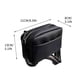 thumbnail image 3 of Bolsa de hombro de cuero, gran capacidad, compartimentos múltiples, mujer, pequeña bolsa cuadrada con correa ancha de PU negro, 3 of 3