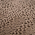 thumbnail image 3 of Christopher Knight Home Aria Outdoor Fabric Weave Pouf, Light Brown, 3 of 5