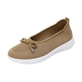 thumbnail image 2 of Comfortable Walking Flats,Dressy Flat Shoes,Women Rhinestone Buckle Flat Shoes Black Round Toe Ankle Strap Ballet Flats Comfortable Dressy Walking Flats,Light Brown 6.5, 2 of 6
