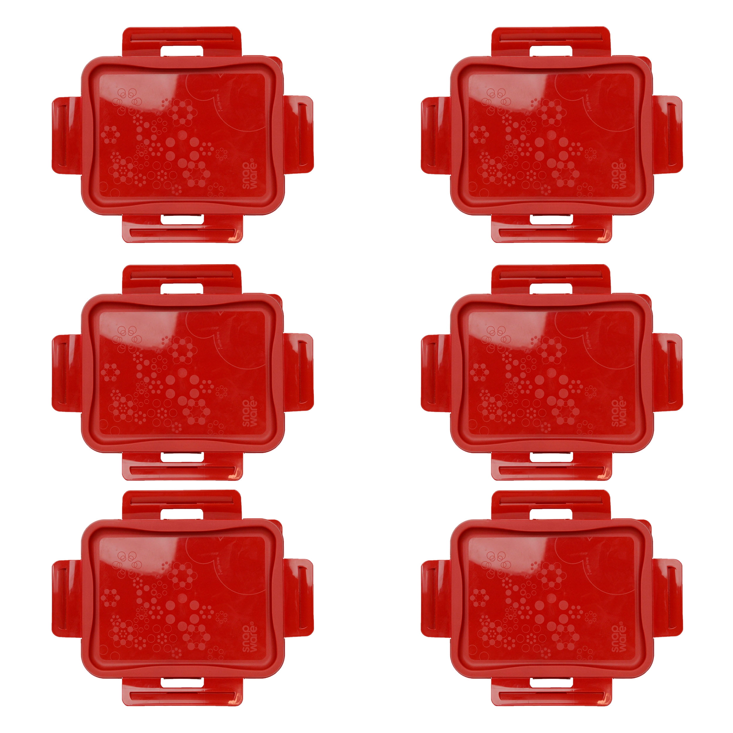 Snapware 7211R 6 Cup Poppy Red Total Solutions Replacement Lid (6Pack
