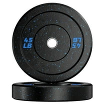 Yiwa 1 Piece Bumper Plates, 2 inch Rubber Weight Plates 45LB, for Weight Lifting Strength Training Home Gym