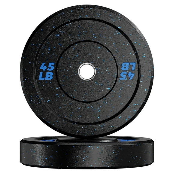 Yiwa 1 Piece Bumper Plates, 2 inch Rubber Weight Plates 45LB, for Weight Lifting Strength Training Home Gym