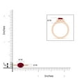 thumbnail image 4 of ANGARA Natural East-West Oval 1 ct Ruby Solitaire Ring with Diamonds in 14K Rose Gold for Women (Size-7x5mm) | July Birthstone, Birthday, Anniversary, Jewelry Gift for Women | Natural Ruby Ring, 4 of 8