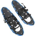 thumbnail image 6 of 25 Inch Snowshoes with Adjuatable Trekking Poles Bundle, Carry Bag Light Weight Aluminum Walking Hiking Poles Durable All Terrain with Adjustable Binding Idea for Adults Men Women（Blue）, 6 of 21