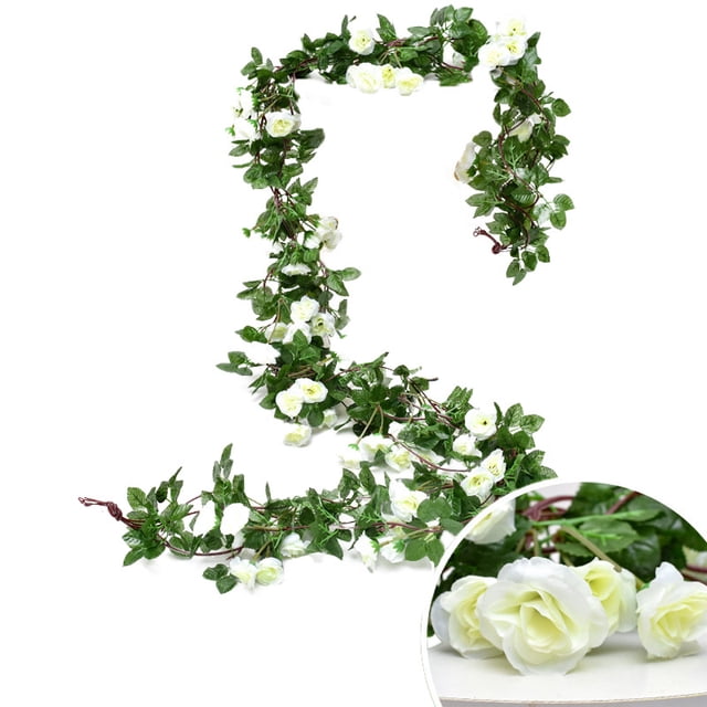 Artificial Rose Garland Hanging Simple Faux Rose Vine Floral Garland Decoration