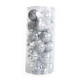 thumbnail image 2 of 24 Uds. de adornos de bolas de Navidad, conjunto de decoración de de Navidad, bolas decorativas, decoraciones colgantes para de Navidad Plata, 2 of 8