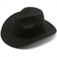 thumbnail image 4 of HJYCHN Western Wool Cowboy Hat Mid Brim Design for Outdoor Casual Wear and Ethnic Folk Style Black One Size, 4 of 4