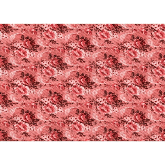 Ahgly Company Machine Washable Indoor Rectangle Transitional Red Area Rugs, 2' x 5'