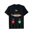 thumbnail image 1 of 100% Cotton Fih Calling Remind me Message Decline Accept Phone Call Fish T-ShirtFit Casual Streetwear Men Gifts Shortsleeve, 1 of 7