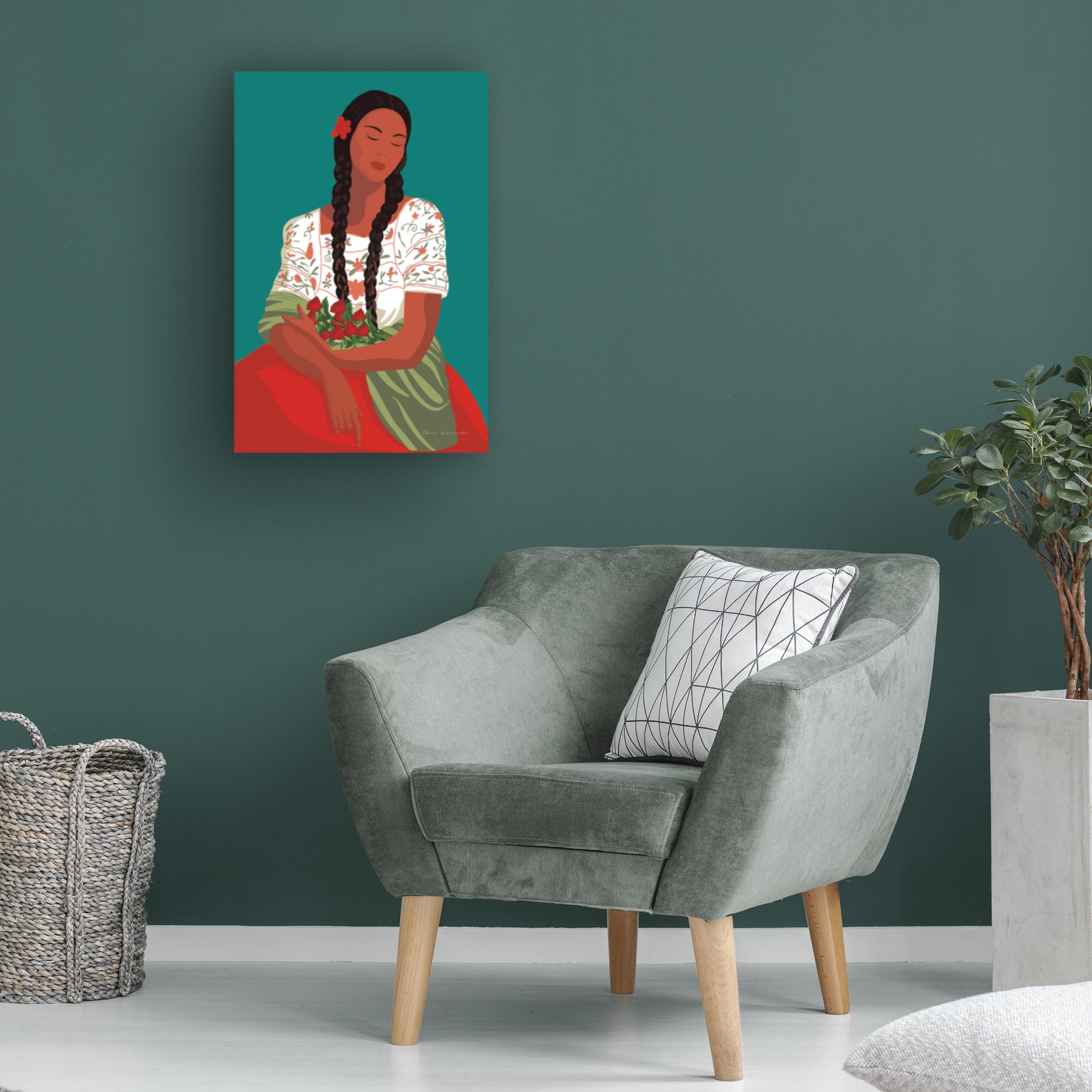 Omar Escalante 'Mexican Woman I' Canvas Art