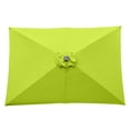thumbnail image 3 of Aukfa 10 x 6.5ft Rectangular Patio Solar LED Lighted Outdoor Umbrellas for Market Beach Pool - Green, 3 of 8
