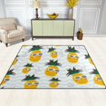 thumbnail image 3 of SKYSONIC 80x58 inches Lightweight Soft Area Rug Mat Indoor Floor Rugs Home Decoration for Kids Room Living Room Pineapples Wear Sunglass, 3 of 6
