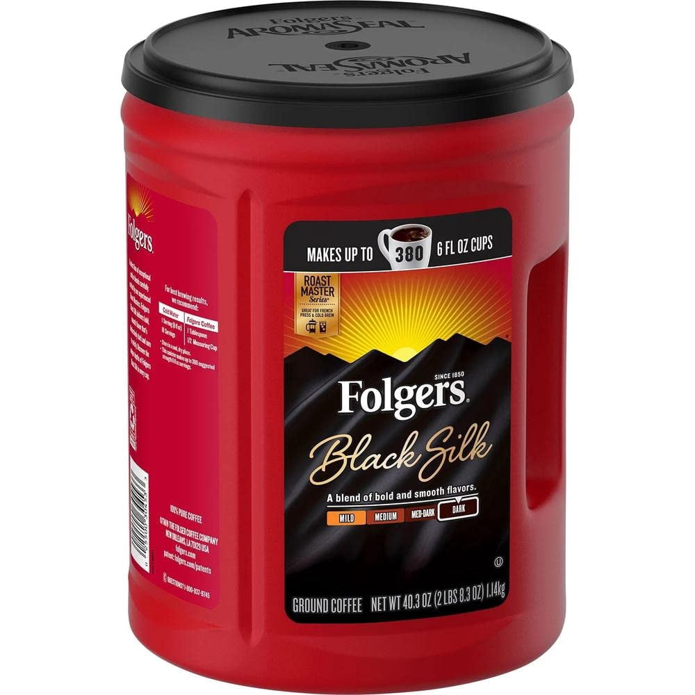 Folgers Black Silk Ground Coffee, 40.3 Ounces 44.0 Ounces 40.3 Ounce 1