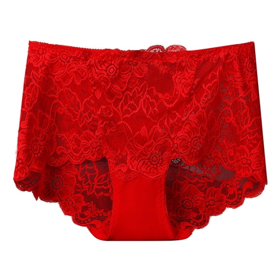 Admvng Plus Size Underwear for Women Lace Soft Stretchy Breathable Briefs