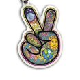 thumbnail image 1 of Dan Morris - Peace Fingers - Metal Keychain, 1 of 1