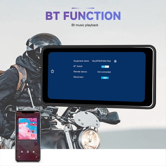 6.25inch Motorcycle Navigation Screen Front Rear Cameras Portable Motorcycle Carplay Android Auto Monitor DVR Bluetooth,1 x Driving Recorder 1 x Camera 1 x Bracket,Black