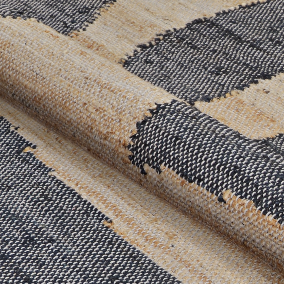 Couristan Cosmoros Karo 6' x 9' Natural-Black Area Rug