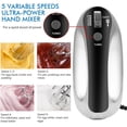thumbnail image 5 of Electric Hand Mixer,300W Electric Egg Beater Hand Mixer Milk Frother Cream Foam Maker Whisk,with 5 Speeds & 6 Stainless Steel Attachments Perfect for Baking & Whisking, 5 of 6