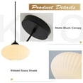thumbnail image 3 of KCO Lighting Modern Large Milk Glass Pendant Light Mid Century Black Hanging Lamp, 3 of 7