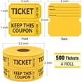 thumbnail image 2 of THOPBPRK 500 Raffle Tickets Double Roll, Raffle Tickets Roll with Name and Phone Number Information, Paper Raffle, Events, Class Reward & Door Prize for Halloweeen Christmas Party (Yellow), 2 of 10