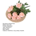 thumbnail image 6 of Artificial Rose Great Fidelity Not Withered Non-fading Easy Care Decorative Home Decoration 9 Bulbs Wedding Party Imitation Rose Balcony Decor Stuff-Light Pink, 6 of 6
