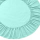 thumbnail image 3 of Sábana bajera elástica redonda de 200 cm de diámetro para cama, funda de colchón ajustable en 16 colores Verde claro, 3 of 7