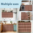 thumbnail image 6 of Oatmeal Tan Striped Sink Skirt for Bathroom, Self-Adhesive Under Sink Curtain, Farmhouse Country Minimalist Stripes Hide Pipes & Storage Fabric Cabinet Skirt Cover for Kitchen Laundry 32"x55", 6 of 8