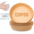 thumbnail image 1 of Air Fryer Liners Set 120Pcs Air Fryer Parchment Paper Liners with 100Pcs Gloves, 1 of 8