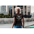 thumbnail image 3 of Tee Hunt America's Highway Women's T-Shirt Born to Ride Route 66 Biker MC Chopper Shirt, Black, X-Large, 3 of 5