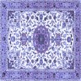 thumbnail image 1 of Ahgly Company Indoor Square Medallion Blue Traditional Area Rugs, 3' Square, 1 of 4