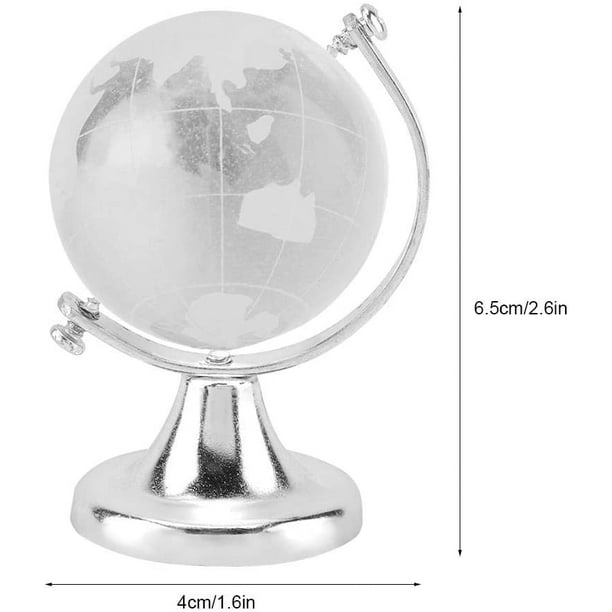 Sphère de cristal magique, Super Mini globe terrestre rond carte du monde  boule de verre de cristal boules de cristal décoratives bureau 