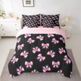 thumbnail image 2 of Feelyou Cute Bowknot Bedding Comforter Set 7pcs, Fashion Butterfly Knot Full Bedding Set, 2 of 8