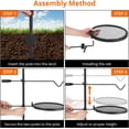 thumbnail image 5 of 24.4"x24.4" Swivel Campfire Grill Grate - Heavy Duty Steel Portable BBQ & Garbage Rack for Outdoor Cooking, 5 of 5