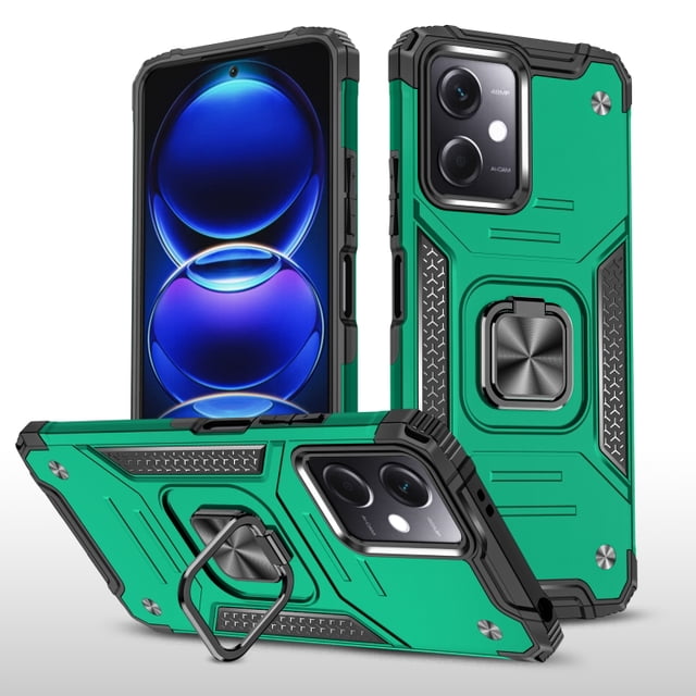 Funda de teléfono para Redmi Note 12 4G (Global) de Uso Rudo Shock color + Mica de Cristal